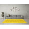thumbnail image 3 of Ahgly Company Machine Washable Indoor Rectangle Abstract Yellow Modern Area Rugs, 7' x 10', 3 of 4