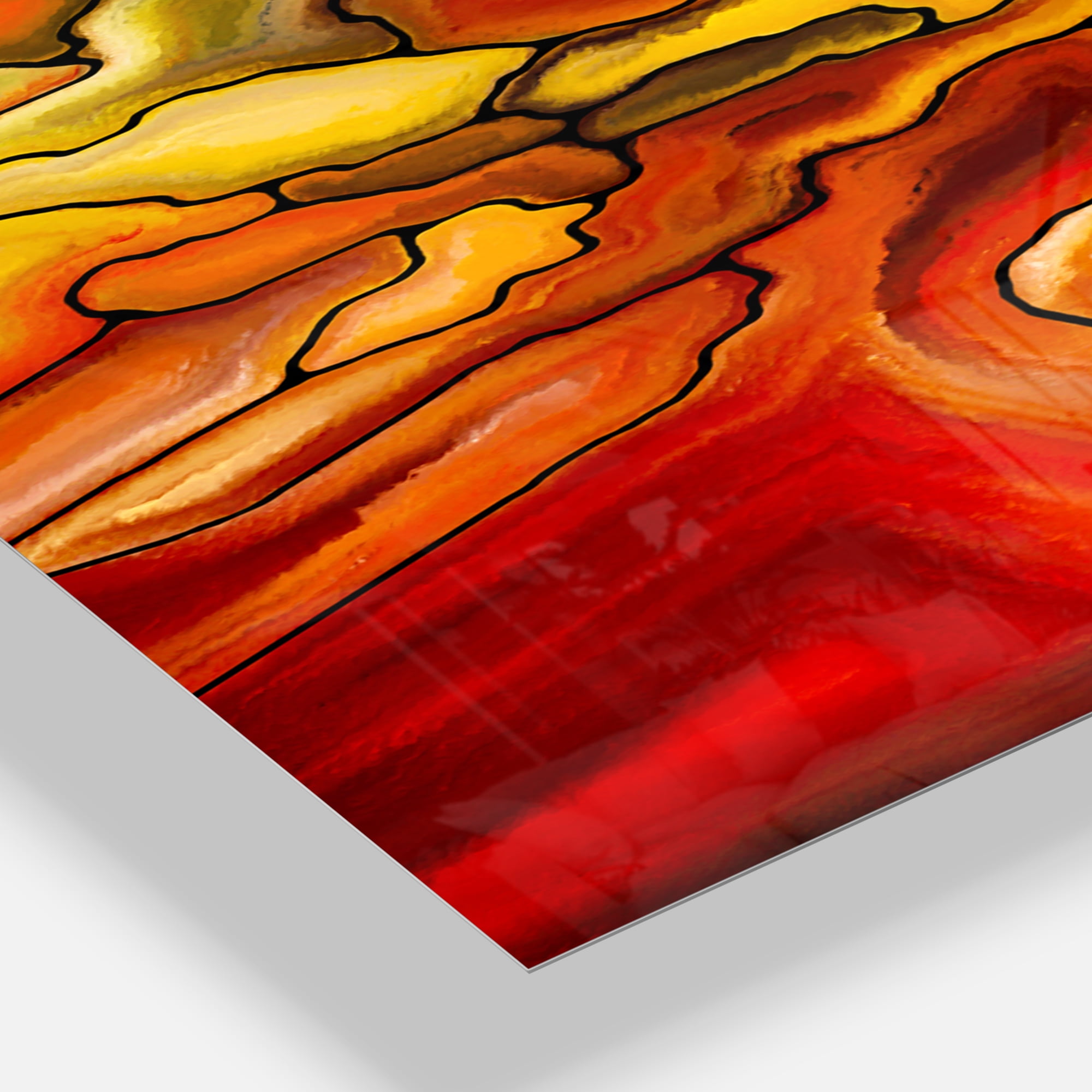 Designart 'Illusions of Stained Glass' Modern wall clock
