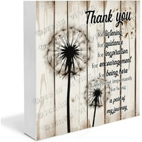 Dandelion Thank You Gifts, Meaningful Decor Gifts Inspirational Office Gift for Coworker Leaving Job Gifts Goodbye Farewell Appreciation Gift Wooden Box Sign Desk Decor 5"x5"