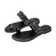 thumbnail image 2 of Zapatos de mujer Sandalias de tacón bajo de mujer con diamantes de imitación de color sólido Chanclas de moda Wmkox8yii  hj789, 2 of 9
