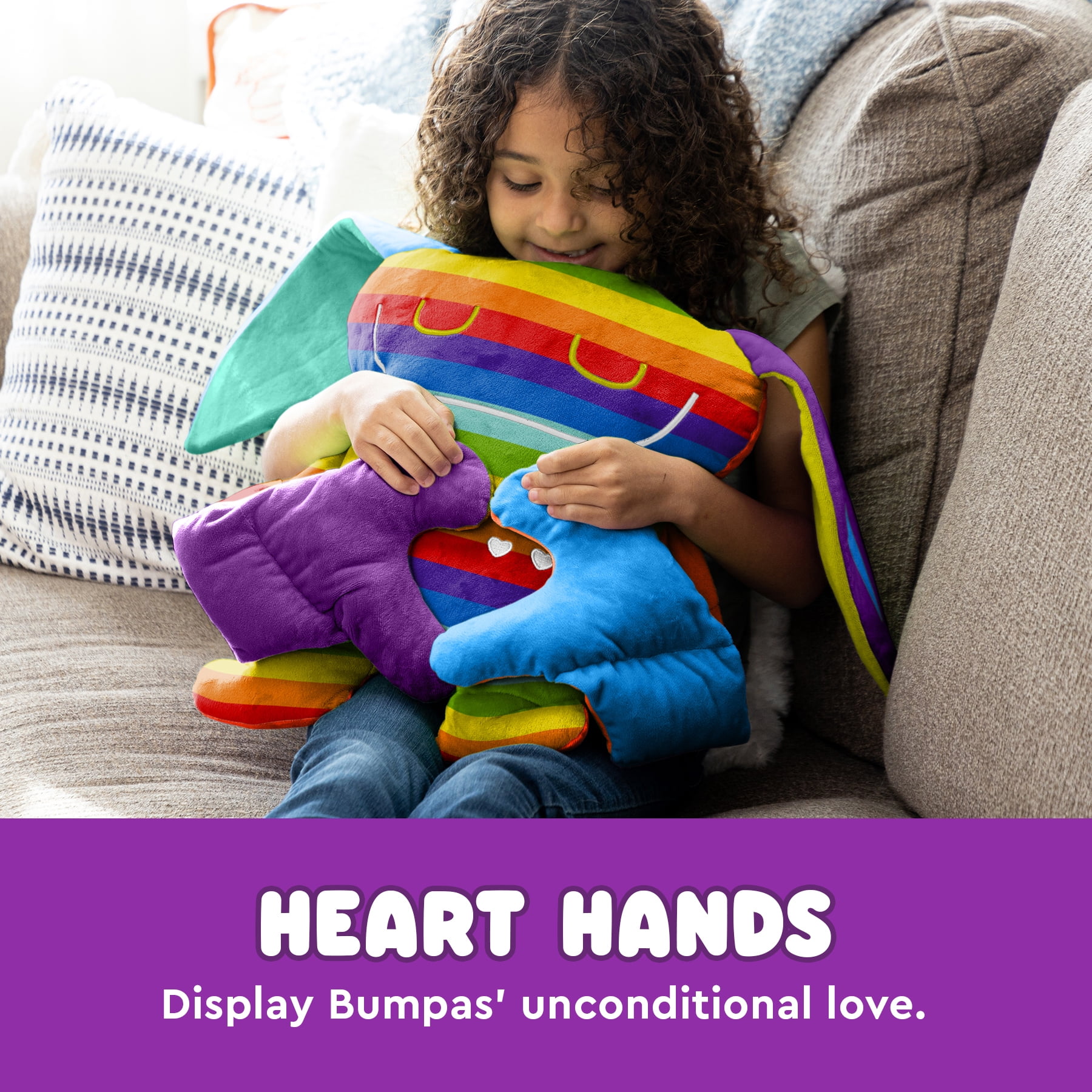 Bumpas Weighted Plush Toy - Calming Stuffed Animal, Realistic Hug, Machine Washable - Fuss