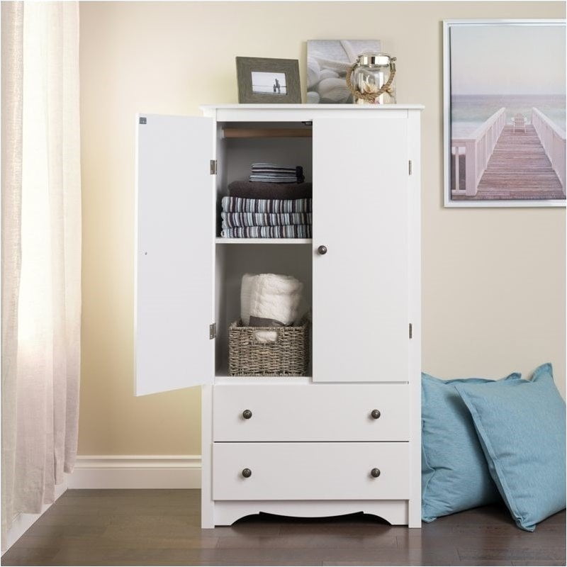 Pemberly Row TV Wardrobe Armoire in White