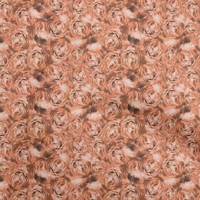 oneOone Viscose Chiffon Orange Fabric Abstract Floral Craft Projects Decor Fabric Printed By The Yard 42 Inch Wide-1ra