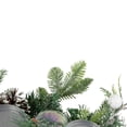 thumbnail image 5 of Northlight Pine and Berries Triple Candle Holder with Iridescent Christmas Ornaments - 32", 5 of 5