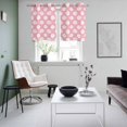 thumbnail image 4 of White Pink Daisy Kitchen Curtains Small Short 39 Inch Length, Spring Summer Floral Botanical Grommet Top Bedroom Living Room Curtains, Light Filtering Cafe Curtain Drapes 2 Panels Set 55''x39'', 4 of 9