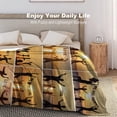thumbnail image 5 of Custom Blanket with Photo Text Personalized Throw Blanket Customized Blanket for Her for Him Flannel Blankets Father's Day Mother's Day Birthday Valentines, Navy, 40"x50", 5 of 6