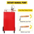 thumbnail image 3 of VEVOR Fuel Caddy Fuel Storage Tank 35 Gallon 4 Wheels with Manuel Pump, Red, 3 of 9