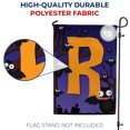 thumbnail image 4 of America Forever Monogram Halloween Bat Garden Flag 12.5 x 18 inches Letter R Double Sided Small Flags for Outside, Holiday Party Yard Outdoor Halloween Horror Nights Flag, 4 of 7