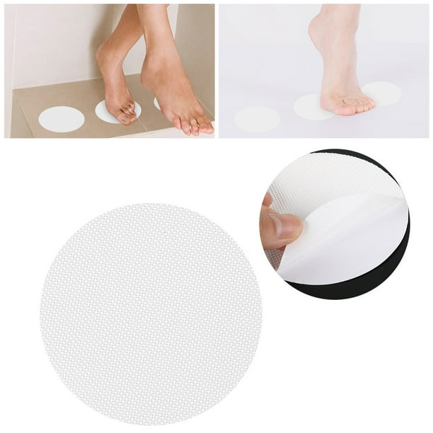 Xihbxyly Pegatinas Antideslizantes para Bañera, Fuerte Adherencia para Suelos de Ducha Seguros, Diseño Impermeable, Multiusos, Baño, Escaleras, Poliéster Duradero, 10 X 10 Cm, Paquete de 20