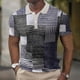 thumbnail image 2 of Playeras De Hombre Camisa A Cuadros Para Hombre, Camisa Con Solapa Y Botones, Estampados Gráficos Degradados, Camiseta De Manga Corta Con Estampado Urbano Para Exteriores, 2 of 5