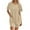 Beige, variant on HUJlwoi Pockets Lounge Sets for Women Short Sleeve 2 Piece Shirts with Shorts Sleepwear Pjs Sets Solid Color Crew Neck Pajama Sets