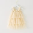 thumbnail image 3 of Little Girl Dresses Ruffle Sleeve Tulle Dress Girls Party Dress Toddler Tutu Dress for Little Girls 3-4 Years, 3 of 5
