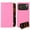 Pink, variant on Real Genuine Leather for Crazy Horse Pattern for iPhone 17 Pro Max Case Flip Case Protective Cover with Card Slots Shockproof Business with Full Body Screen Camera