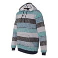 thumbnail image 2 of Burnside Printed Striped Fleece Sweatshirt.B8603 - X-Large - Light Blue/Black, 2 of 5