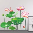 thumbnail image 5 of RV Pegatinas de pared con flores de loto, pegatinas de pared, pegatinas murales para dormitorio, sala de estar, pared de TV Rojo Verde, 5 of 5