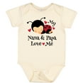 thumbnail image 3 of Inktastic Nana and Papa Love Me Baby Boys or Girls Baby Bodysuit, 3 of 5