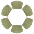 thumbnail image 1 of Uxcell 6pcs Manteles Individuales en Forma de Cuña 18" x 12" Tejido de Vinilo para Mesa Redonda, Verde, 1 of 7