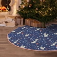 thumbnail image 6 of Daiia Squirrel Flower Drawing Merry Christmas Tree Skirt , Xmas Large Lace-up Tree Skirt, Santa Snowflakes Rustic Home Decorations New Year Party Farmhouse Decor-36", 6 of 7