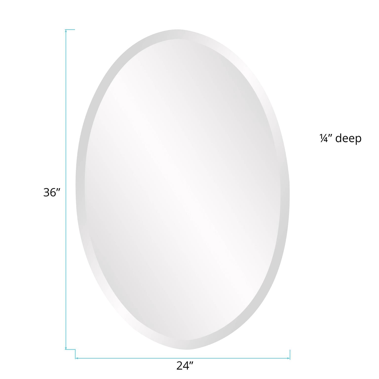 Tyler Dillon Round Beveled Clear Acrylic Framed Wall Mirror 36"D