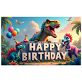 thumbnail image 2 of Polyester Material Dinosaur Birthday Banner Decorative Design Kids Party Celebration for Outdoor Party Indoor Decoration Birthday Event, 2 of 7