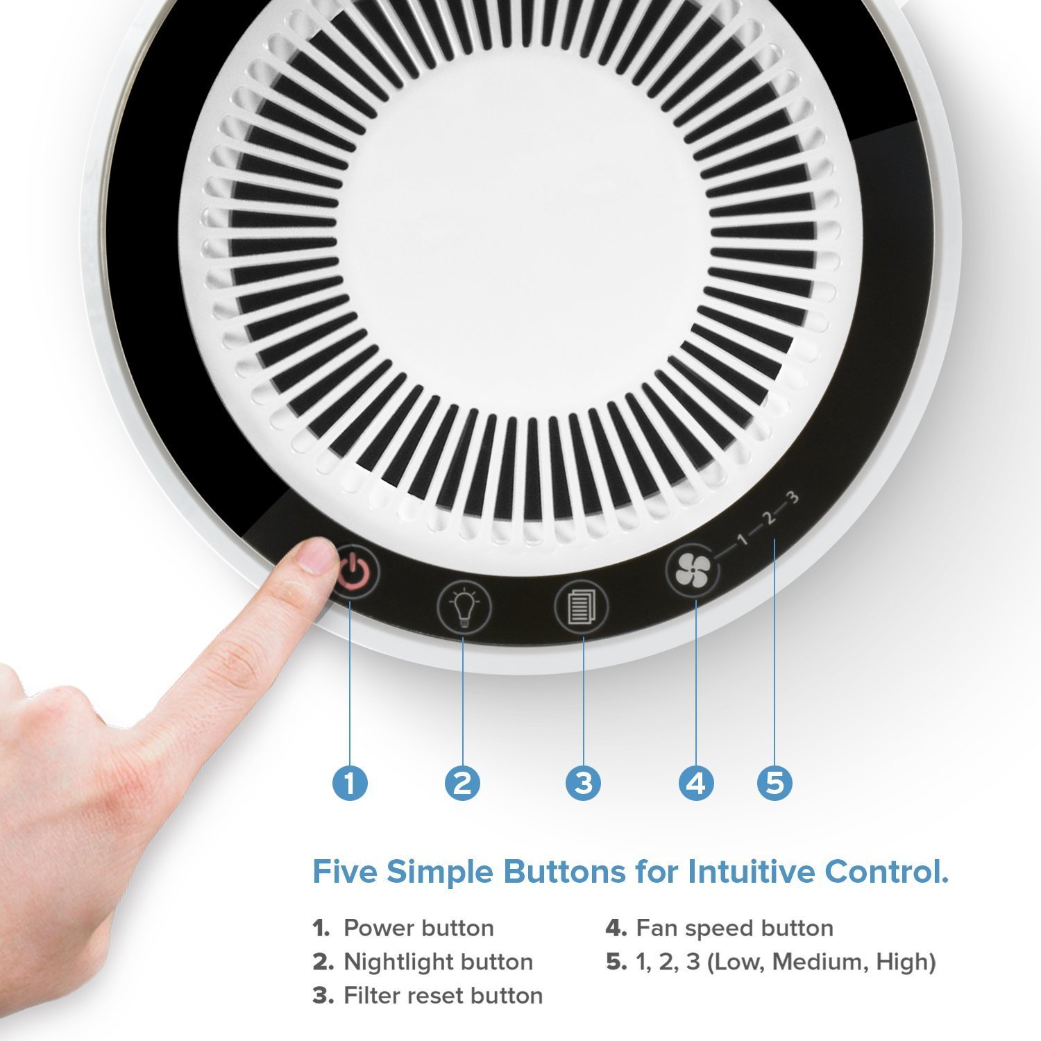 Levoit LV-H132 Air Purifier with True Hepa Filter for Smoke, Bacteria, and More - image 4 of 9