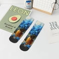 thumbnail image 7 of Pofeuu Mountain Blue Flowers Vase Print 30cm Socks, Adult Running Hiking Socks for Youth and Adult, 7 of 7