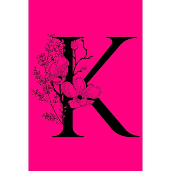 K: Monogram Initial Letter Notebook: Customized Monogrammed Gift Journal To Write In, (Paperback)