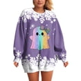 thumbnail image 6 of Godom Halloween Sweatshirts for Women Trendy Ghost Graphic Sweatshirt Oversized Crewneck Long Sleeve Fleece Pullover Sweaters, 6 of 6