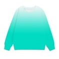 thumbnail image 3 of Lmnyox Long Sleeve Shirts for Girls Crew Neck Gradient Casual T Shirt Kids Spring Summer Loose Tees Blouses, 3 of 6