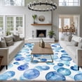 thumbnail image 3 of Blue Ocean Bubble Area Rugs 8'x10', Washable Small Throw Rugs for Living Room Patio, Watercolor Sea Bubble Summer Indoor Outdoor Rug Non-Slip Low Pile Carpet Runner Reversible Floor Mats, 3 of 8