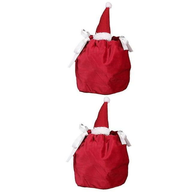 Xmas Candy Bag 2Pcs Classic Christmas Gift Wrapping 15X13X13CM Ideal For Party Favors And Gifts