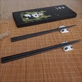 thumbnail image 2 of Metal Chopsticks Reusable Fiberglass Chop sticks with Holder Chinese Japanese Gift Set Chopsticks Set Dishwasher Safe Alloy Chop sticks + Ceramic Cute Panda Chopstick Rest (2 Pairs - Panda), 2 of 2
