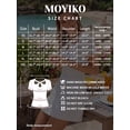 thumbnail image 7 of MOYIKO Crewneck T Shirts for Women Short Sleeve Sexy Cutout Slim Fitted Tees Elegant Tight Summer Tops, 7 of 7