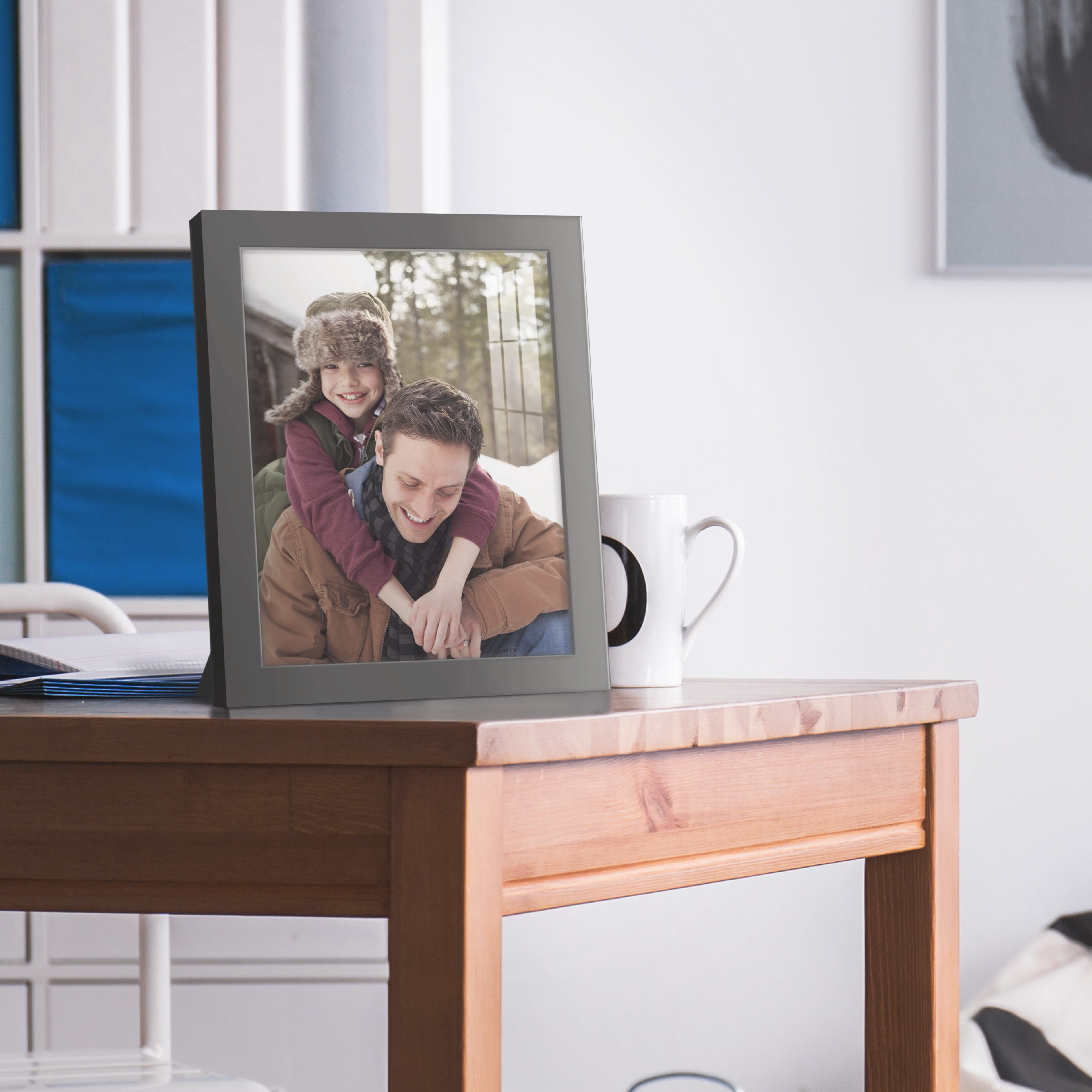 Modern Real Wood 8x10 inch Picture Frame in Gray