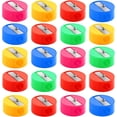 thumbnail image 1 of 20 sacapuntas redondos a granel, sacapuntas manuales de plástico coloridos para útiles escolares y regalos de oficina (multicolor), 1 of 5
