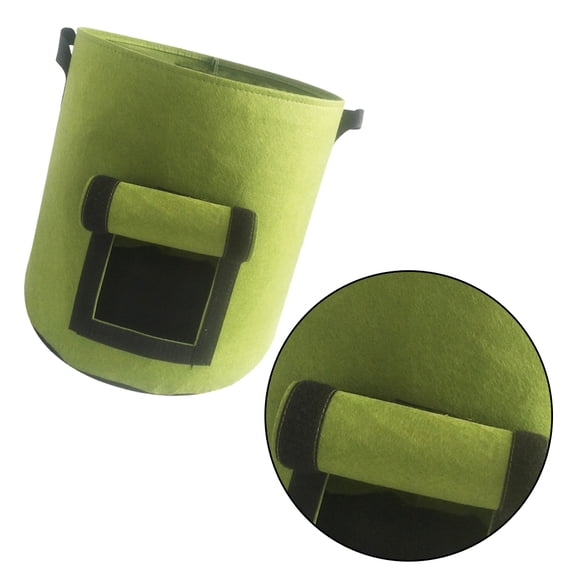 ROMANSENTIAL 1Pc Green Non Woven Fabric Bag for Plant Growing Durable Breathable
