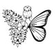 thumbnail image 5 of Murales de pared de hadas de flores, pegatinas de pared con mariposas, pegatinas de pared para niñas Ki, 5 of 5