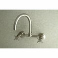 thumbnail image 3 of Kingston Brass KS414SN Concord 8-Inch Adjustable Center Wall Mount Kitchen Faucet, Brushed Nickel, 3 of 5