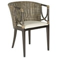 thumbnail image 4 of SAFAVIEH Beningo Arm Chair Brown / White, 4 of 7