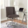 thumbnail image 2 of Bowery Hill Transitional Fabric Armless Office Chair in Charcoal Gray, 2 of 20