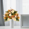 thumbnail image 5 of Artificial Fall Flowers Bouquet, Fake Rose Arrangement Autumn Table Centerpiece for Wedding, Home and Office, 5 of 6