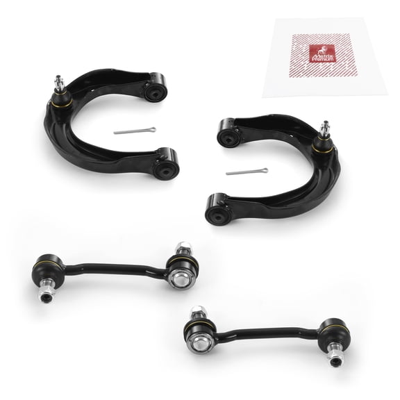 Metrix Premium Chassis Parts - 4 PC Front L/R Upper Control Arm & Front Sway Bar Stabilizer End Link Kit Fits 2006 Hyundai Azera, 2006 Sonata, Replacement RK621230, RK621229, K80949