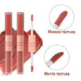 thumbnail image 5 of Esmalte de labios de doble cabeza, duradero, resistente al agua, espejo que no se decolora, esmalte de labios mate de terciopelo para cosméticos de mujer, 5 of 5