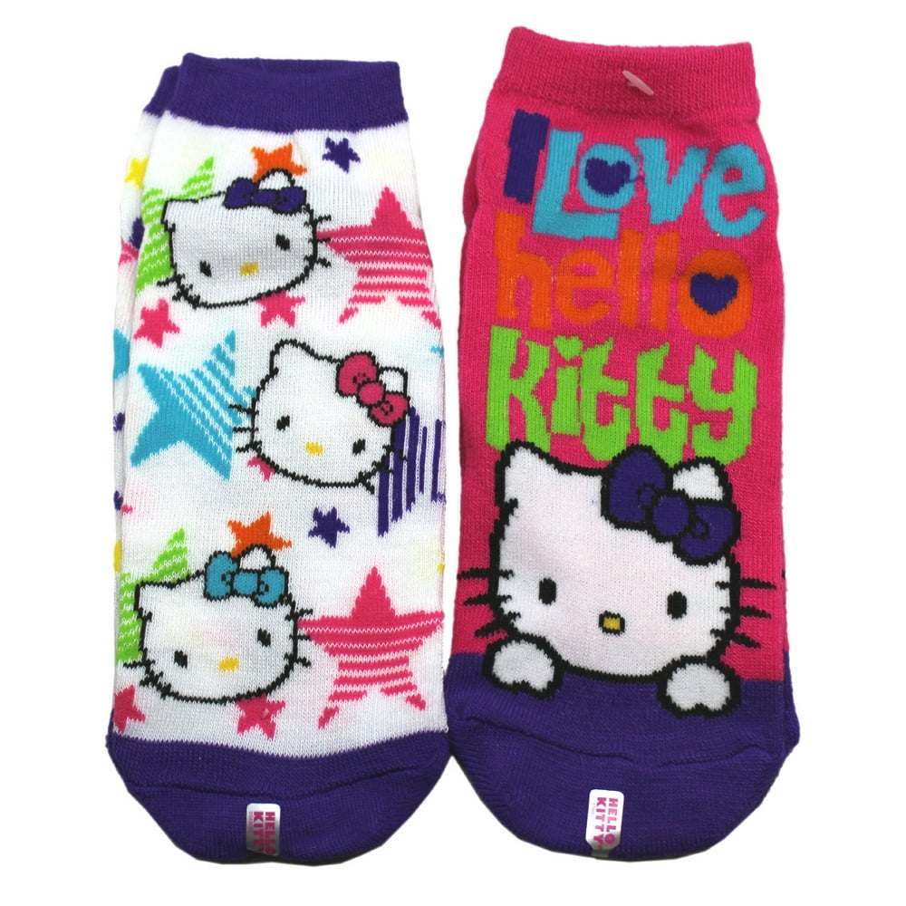 Socks Hello Kitty Stars and "I Love Hello Kitty" Womens Socks Set (2