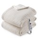 thumbnail image 1 of Manta eléctrica calefactable CAROMIO 127 x 152 cm, 6 niveles de calor, beige, 1 of 9
