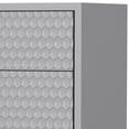 thumbnail image 3 of Benjara Rexi 48 Inch 5 Drawer Tall Dresser Chest, Honeycomb, Light Gray, Black, 3 of 10