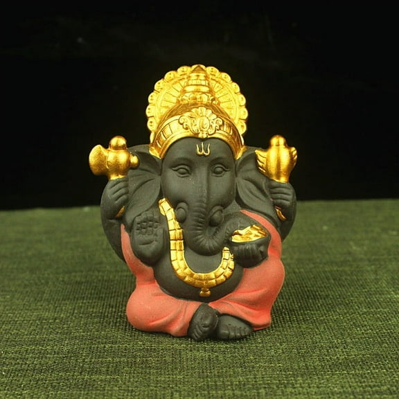 Mini Ganesha Statue Small Ganesha Figurine Ganesha Tea Pet Mini Ganesha Statue Sculpture for Car