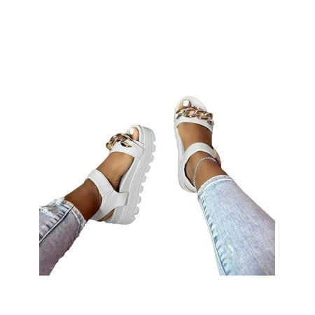 

Ferndule Women s Sandals Thick Sole Anti Slip Buckle Shoes Summer Peep Toe Sandal