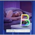 thumbnail image 5 of Smart LED Table Lamp, 4-in-1 Wireless Charger, Night Light, Alarm Clock, and Bluetooth Speaker with App Control for Bedroom, Office, and Home Decor (Black), 5 of 5
