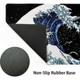 thumbnail image 4 of Japanese Extended Gaming Mouse Pad Sea Wave Mousepad 35.4 x 15.7 Inch, Non-Slip Rubber Base Desk Mat Kanagawa Surfing Black Japanese Mouse Pads PC Keyboard Mouse Mat for Home Office Desktop Decor, 4 of 6